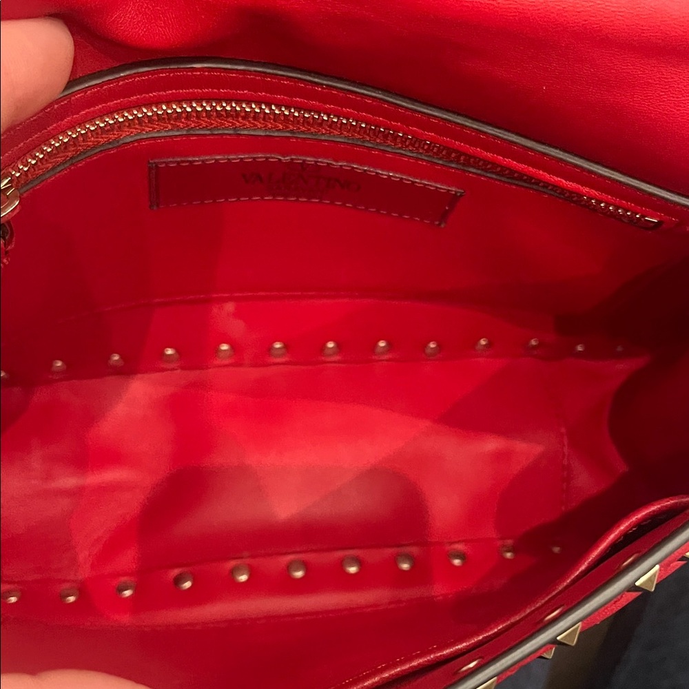 Valentino Garavani Red Studded Clutch - Picture 8 of 9